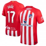 Günstige Fußballtrikots Atlético Madrid Saul 17 Heimtrikot 2023-24 Kurzarm